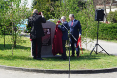 Odsłonięcie kamienia pamiątkowego pamięci Stanisława Zatońskiego.