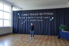 Uczestnik I Gminnego Konkursu Recytatorskiego. 