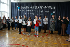 Laureaci I Gminnego Konkursu Recytatorskiego. 