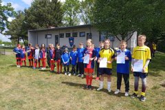 Uczennice klas 4-6,  Mistrzynie Gminy w Mini Piłce Nożnej