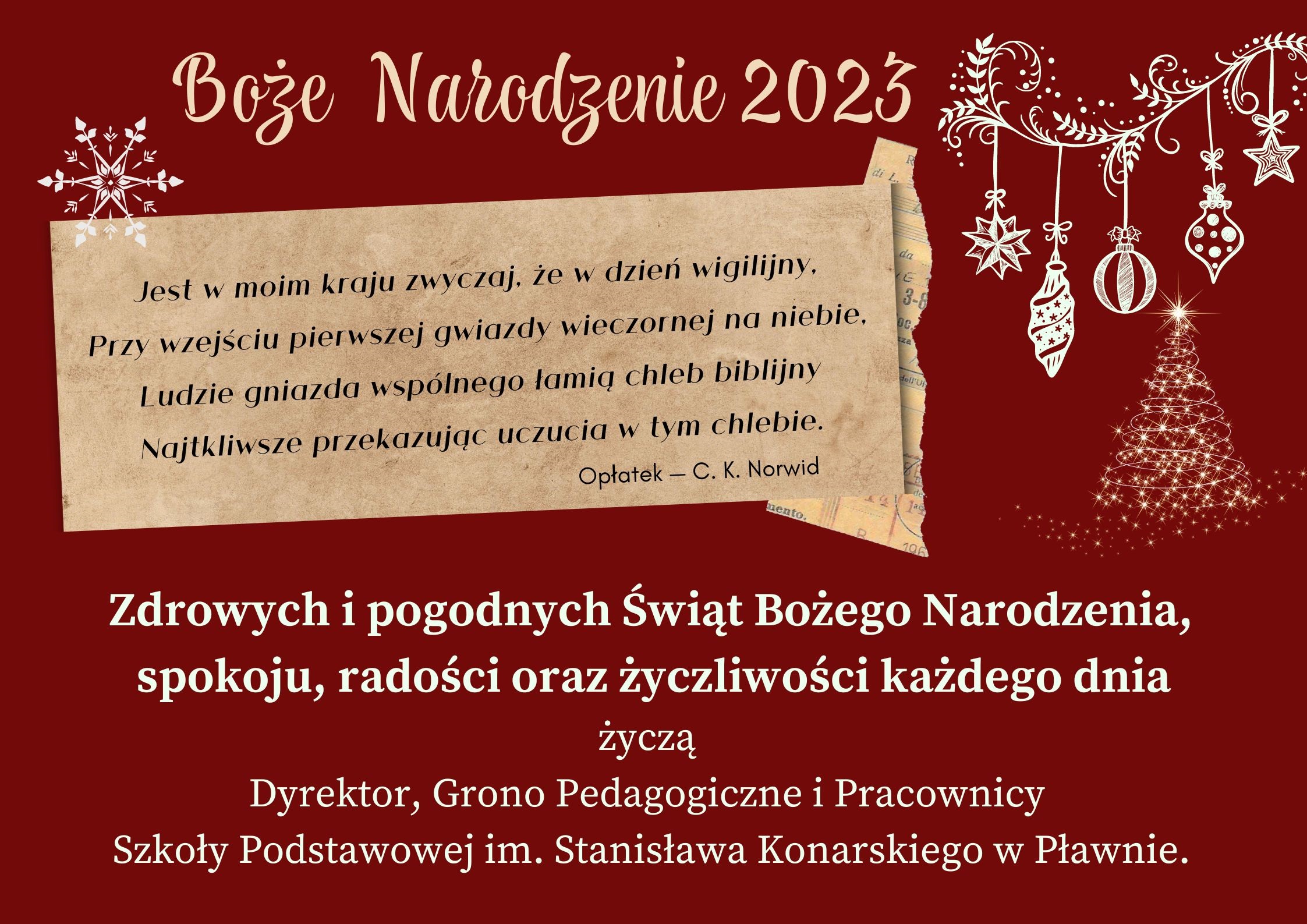 zyczenia na boze nar 2023