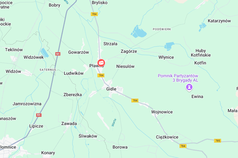 różowa skrzyneczka mapa