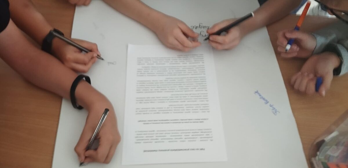 Uczniowie podczas Tygodnia Przeciwdziałania Przemocy Rówieśniczej