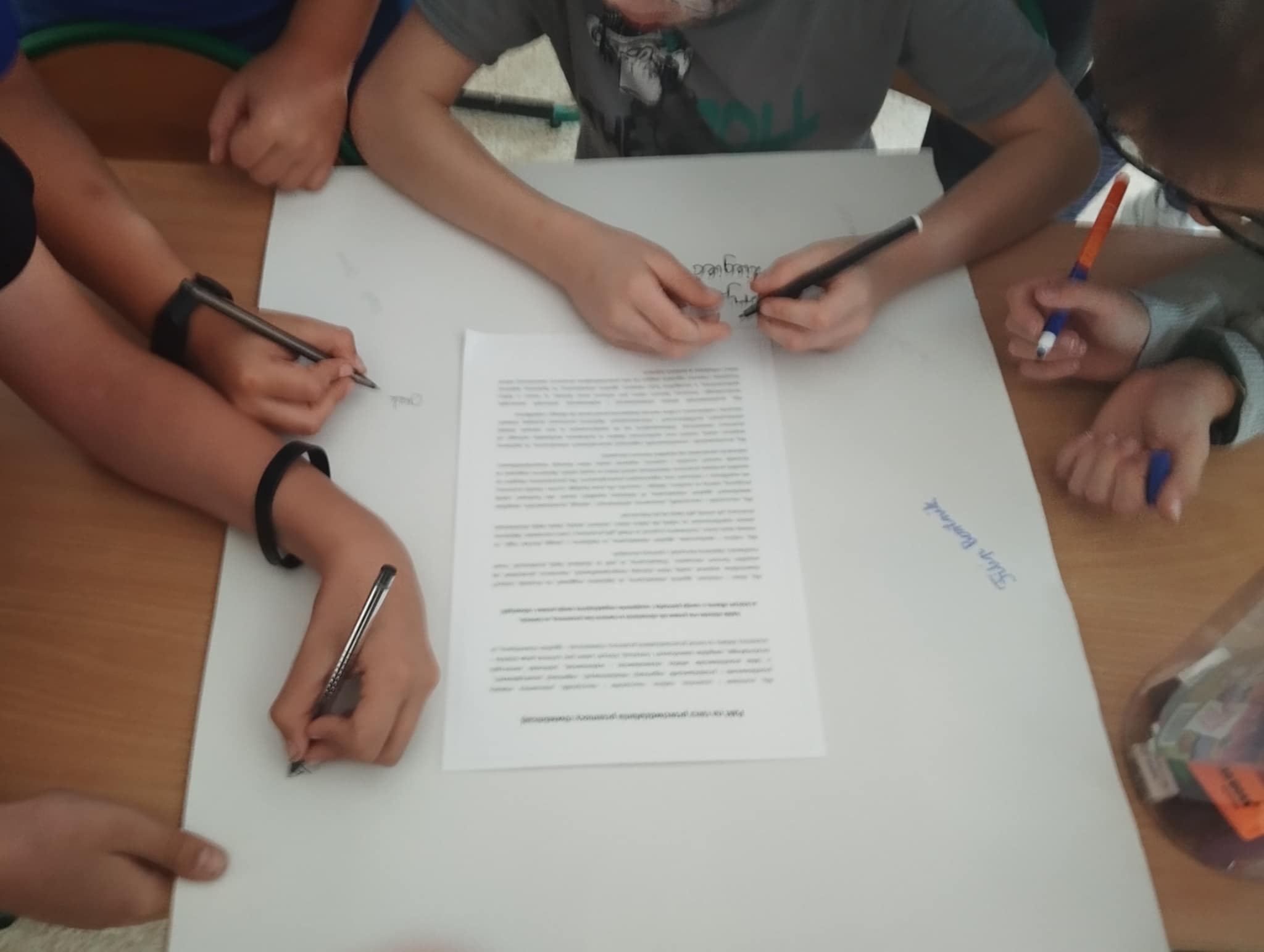 Uczniowie podczas Tygodnia Przeciwdziałania Przemocy Rówieśniczej