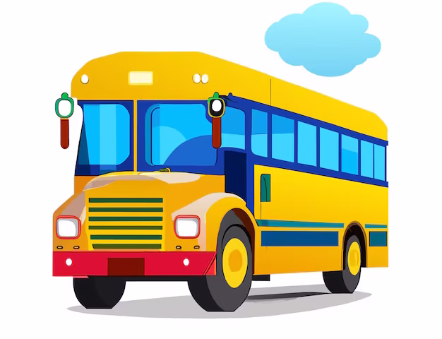 autobus szkolny na bialym tle 135595 2430