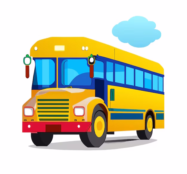 autobus szkolny na bialym tle 135595 2430