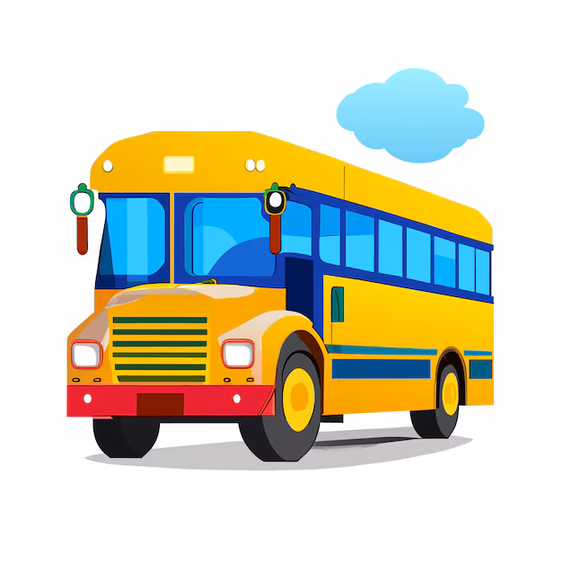 autobus szkolny na bialym tle 135595 2430