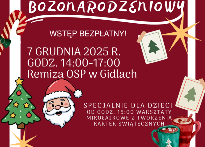 Plakat V GMINNY JARMARK BOŻONARODZENIOWY