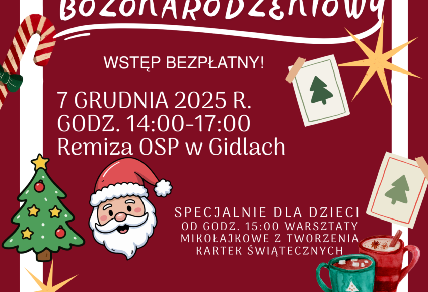 Plakat V GMINNY JARMARK BOŻONARODZENIOWY