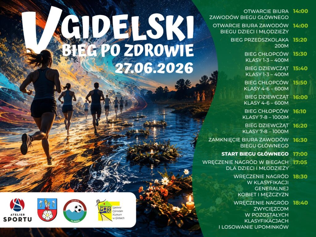 Plakat V Gidelski Bieg po Zdrowie