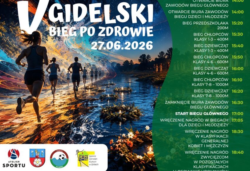 Plakat V Gidelski Bieg po Zdrowie